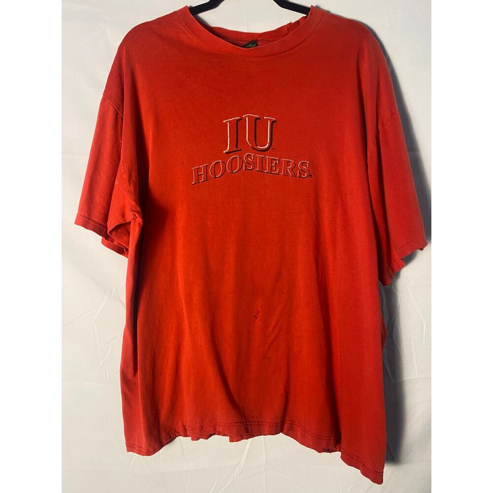 Vintage 90s TSI Sportswear IU Indian Hoosiers Red Shirt Crewneck Men's Size 2XL